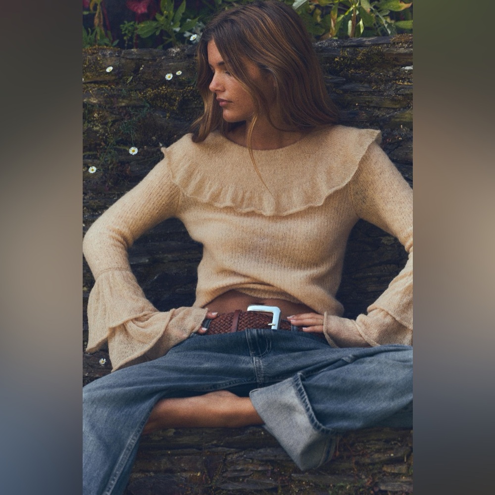 Zara Alpaca and Wool Fine Knit Sweater Large NWT